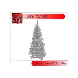 Sapin artificiel argent 240cm 800 têtes