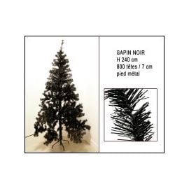 Sapin artificiel noir 240cm 800 têtes