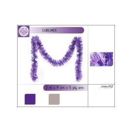 Guirlande de noel laser Violet/Taupe