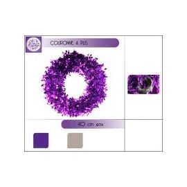 Couronne de noel pour porte Argent ou Violet