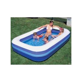 Piscine rectangulaire bleu