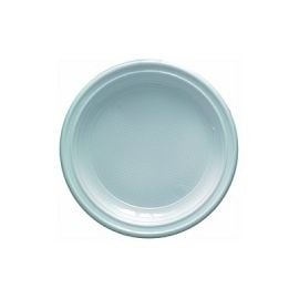 Assiettes plastique Blanche 20.5 cm réutilisable x 50 - decoration fetes pas cher - Badaboum.fr