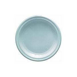 Assiettes plastique Blanche 20.5 cm réutilisable x 50