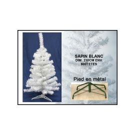 Sapin Artificiel Blanc 210 cm 600 Branches