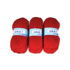 pelote de fil à tricoter bébé OKE Rouge