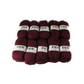 pelote de fil à tricoter EkoFil  Prune