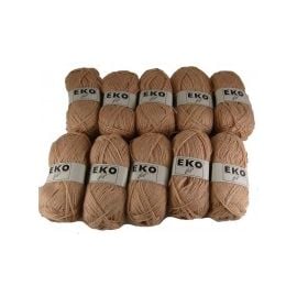 pelote de fil à tricoter Eko Fil  Marron Clair