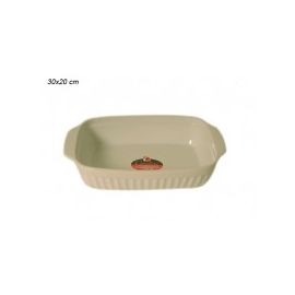 Plat à four rectangle blanc 30X19cm