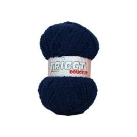 pelote de fil à tricoter tricot douceur Bleu marine