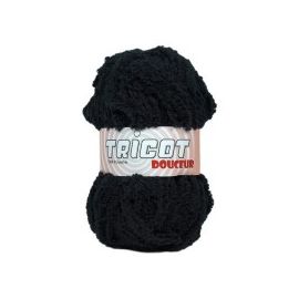 pelote de fil à tricoter tricot douceur Noir