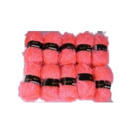 10 Pelotes de Fil à Tricoter Rose Néon