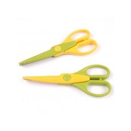 Ciseaux cranteurs vert jaune X2