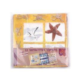 12 Serviettes variées 3 motifs  Provence