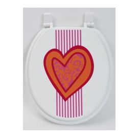 Abattant de WC MDF motif Coeur