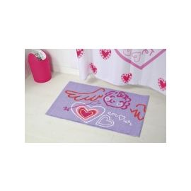 Tapis de Bain imprimé Coeur 50 x 80 cm