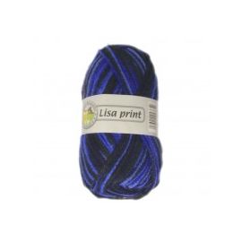 pelote de fil à tricoter Grundl Lisa Bleu Noir