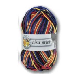 pelote de fil à tricoter Grundl Lisa Blanc Multicolore