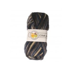 pelote de fil à tricoter Grundl Lisa Marron Gris