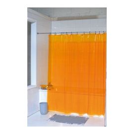 Rideau de Douche Inox Orange translucide