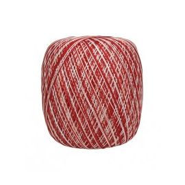 Fil de coton mercerisé Multi8 Rouge Blanc Monaco