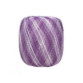 Fil de coton mercerisé Multi 8 Violet Blanc