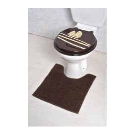 Tapis contour WC Uni marron