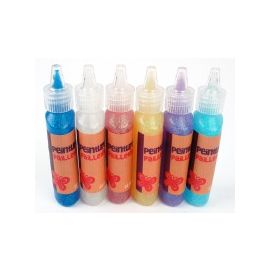 6 Tubes de peinture pailletées 22mL