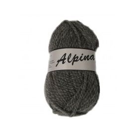 pelote de fil à tricoter Alpina Lammy Gris Foncé