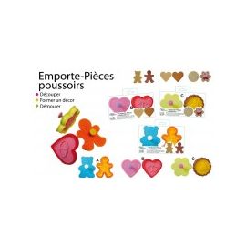 Lot de 2 emporte pièces avec poussoir