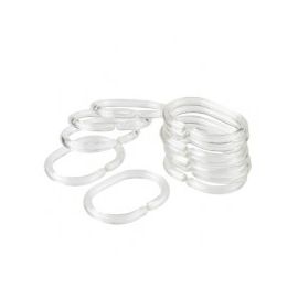 12 anneaux Transparent de rideau douche