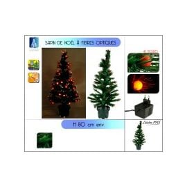 Sapin de Noel fibre optique 42 boules LED Or