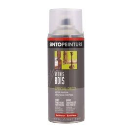 Bombe peinture vernis bois mat incolore 400mL