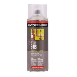 Bombe peinture vernis bois satiné incolore 400mL