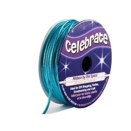 Ruban en bobine corde lurex Bleu
