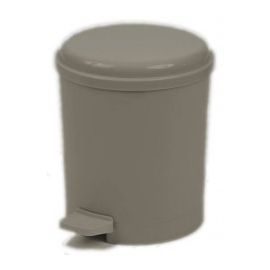 Poubelle plastique Grise à pédale 4.5L