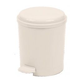 Poubelle plastique Blanche à pédale 4.5L