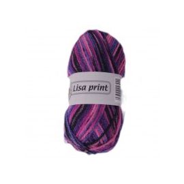 pelote de fil à tricoter Grundl Lisa Blanc Mauve Noir