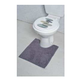 Tapis contour WC Gris uni