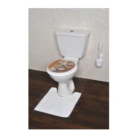 Tapis contour WC Blanc uni