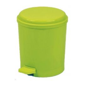 Poubelle plastique Vert Anis à pédale 4.5L