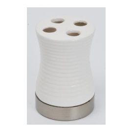 Porte brosse à dent blanc inox Zen