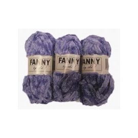 pelote de fil à tricoter chenille Fanny Mauve x3