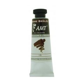 Tube de peinture à l'huile Ombre brulée 45ml