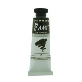 Tube de peinture à l'huile Noir d'ivoire 45ml