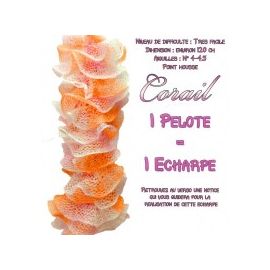 1 pelote de fil à tricoter Corail Bonbon