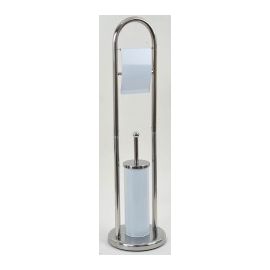 Dérouleur papier et brosse WC Blanc