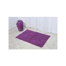 Tapis de bain chenille Aubergine