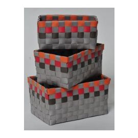 Set de 3 paniers tressés Tribale