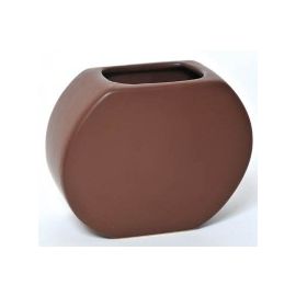 Gobelet marron en grès forme circulaire