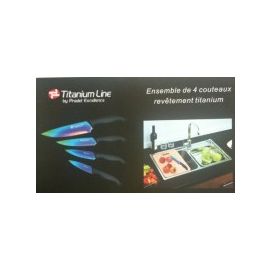 Coffret de 4 couteaux revêtement Titane